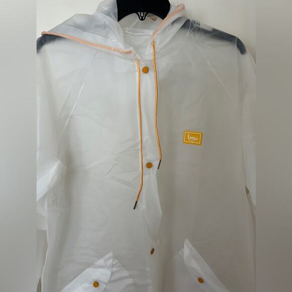 Amazon TPU Clear Transparent Hooded Raincoat Jacket Poncho - large - Picture 9 of 9